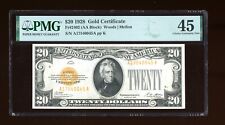 DBR 1928 $20 Gold Certificate Fr. 2402 PMG 45 Serial A17540045A picture