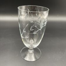 Vintage Princess House Heritage Etched Crystal Footed Water Tea Cocktail Glass picture