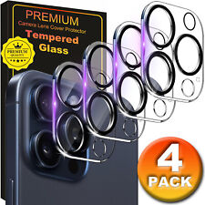 4x For iPhone 15 14 13 12 11 Pro Max Tempered Glass Camera Lens Cover Protector picture