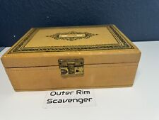 Vintage Mele Jewelry Box, Cream, Velvet Lining W/Gold Accents 10x7x3