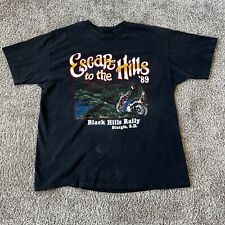 VINTAGE 1988 HARLEY STURGIS MOTORCYCLE T-SHIRT Adult size XL USA  Escape Hills  picture
