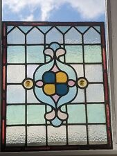 Beautiful Outstanding English Renovated Victorian Stained Glass Panel picture