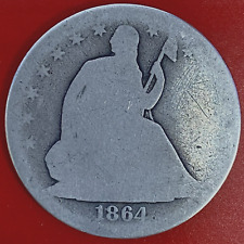 1864-S SEATED LIBERTY HALF picture