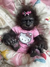 Ooak Reborn newborn baby With Brown Eyes reborn werewolf hybrid pup Art doll picture