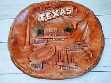 Texas Pressed Wood Souvenir Bowl / Platter Alamo Cotton Bowl by Taco picture