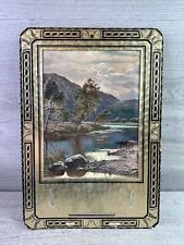 Vintage Advertising Calendar Topper Wall Art Only Mountain Water Scene picture