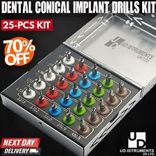 Dental Conical Drills Kit with Stoppers Implant Surgical Drill Set 25 Pcs picture