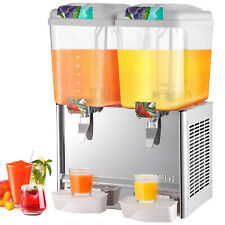 VEVOR Commercial Cold Beverage Juice Dispenser Frozen Ice Drink 9.5 Gal 2 Tanks picture