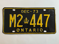 1973 Ontario License Plate Commercial Truck Pickup All Original picture