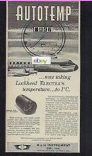 NORTHWEST ORIENT 1959 LOCKHEED ELECTRA WITH AUTOTEMP B & H INSTRUMENTS AD picture