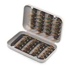 40pcs/Lot Fly Fishing Lures Flies Dry Wet Artificial Bait Hook Trout Bass Tackle picture