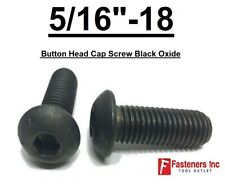 5/16-18 Button Head Socket Cap Screws Allen Hex Drive Black Oxide Alloy Steel  picture