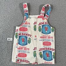 Vintage Baby Overalls Boys 3T Feed Sack 50s 60s Donmoor picture