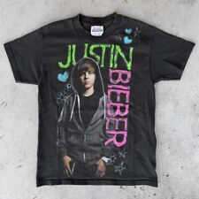 Vintage Y2K Justin Bieber T Shirt XS Baby Tee Pop Music Promo Funny Ironic 00s picture
