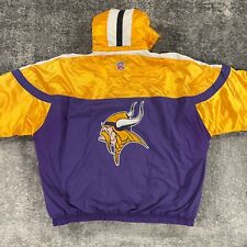 VTG Minnesota Vikings Jacket Mens XXL Purple Starter Pro Line Puffer Spellout picture
