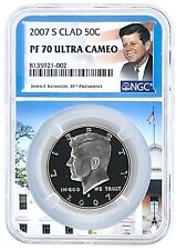 2007 S Kennedy Clad Half Dollar NGC PF70 Ultra Cameo White House Picture Core picture
