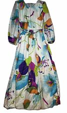 Vintage Hawaiin Maxi Dress Edna Oliver Fashions On The Ave 60s Floral Est Sz 4 6 picture