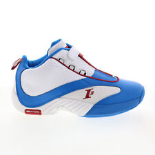 Reebok Answer IV Mens Blue Leather Zipper Athletic Basketball Shoes picture