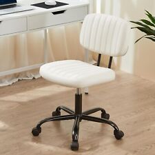 Small Office Desk Chair w/ Wheels Armless Comfy Computer Chair w/ Lumbar Support picture