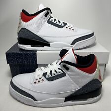 Nike Jordan 3 Retro Denim SE Fire Red White 2020 Men Size 9 CZ6431-100 BRAND NEW picture