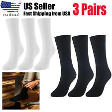 Dress Socks Mens (3 Pairs) Socks Classic Business Casual Solid FAST SHIPPING picture