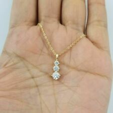 Women Wedding Pendant 2Ct Lab Created Diamond Round Cut 14k Yellow Gold Plated picture
