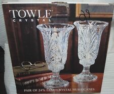 Towle 24% Lead Crystal Hurricanes Pair of 12