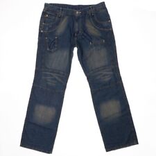 Cheyen 70 71 Jeans Mens 36 US Size 33 x 31 Trully Distressed Dirty Wash Cotton picture