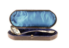 Antique Victorian Scottish Silver Sifter Ladle Spoon Original Case Glasgow 1879 picture