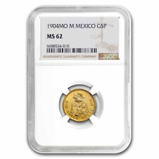 1904 Mo M Mexico Gold 5 Pesos MS-62 NGC picture