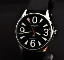 Vintage Watch USSR RAKETA Big Zero Black Dial Mechanism Wristwatch 2609.HA picture