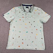 William Murray Shirt Men's Large Mint Green Happy Glamper Camp Golf Polo picture