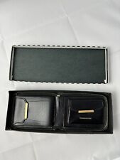 Vintage Red Ribbon Line By Fairfield Finest Leather Black Wallet NEW picture