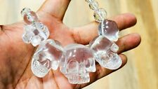 Clear Skull Necklace Crystal kreepsville 666  Skull Collection Necklace Black picture