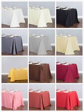 1/10 Pcs 90 x 132 in. Polyester Rectangular Linen Tablecloth Wedding Event Party picture