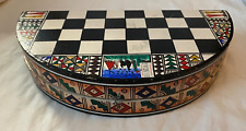 Mexican or South American fold-up chess set, Aztec Mayan Incas vs. Spaniards picture