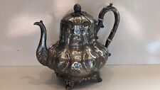 Beautiful Repousse Antique Silver Plate Teapot Victorian  picture
