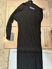 NEW VERSACE BLACK ASYMMETRIC MONO SLEEVE EVENING DRESS - SIZE 46 picture