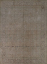 Vintage Muted Distressed Wool Tebriz Area Rug 9x12 Hand-knotted Room Size Rug picture
