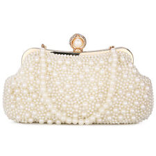 UBORSE Women Pearl Clutch Bag Noble Crystal Beaded Evening Bag Wedding Clutch picture