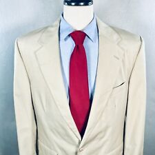 VTG Brooks Brothers Seersucker Blazer Mens 42L Beige Jacket Dead Stock NWT picture