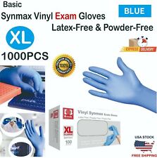Basic 1000 PCS Blue Vinyl Exam Gloves  XL-SIZE picture