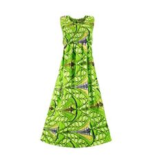 Long Maxi Smoked Dress 100% Cotton One Size Fit All African Dress Ankara Print picture