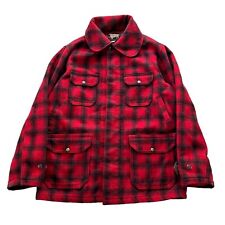 Vintage 30s 40s Woolrich Buffalo Plaid Mackinaw Jacket Casual Hunting Men's 42 picture