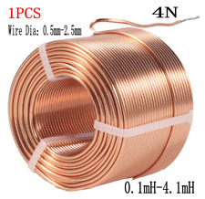 Dia 0.5-2.5mm 0.1mH~4.1mH Speaker Crossover Inductor 4N Oxygen-Free Copper Coil  picture