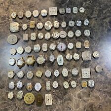 VINTAGE LOT of watch movents (Bulova,Elgin,Benrus and others look at pictures picture