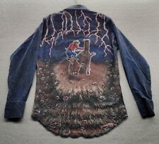 Rare Wrangler Men's Western Pearl Snap Shirt Rodeo Cowboy Horse Lightning Size M picture