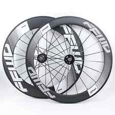 700C 60mm 88mm Track Fixed Gear Wheels Bike Matt UD 3K Carbon Tubeless Wheelset picture