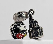 Authentic Pandora Charms (2) Mickey Mouse - Disney Castle picture