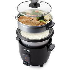 6 Cup Black Rice Cooker And Rice Steamer With Non-Stick Cooking Pot Kitchen US picture